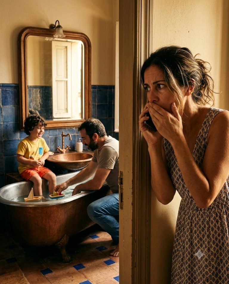 Tu hija de 5 años te dijo: “Papá dice que los juegos del baño son secretos”… Entonces miraste por la puerta entreabierta, viste un segundo equivocado y llamaste al 911 antes de que él pudiera tocar la historia otra vez